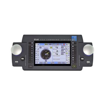 ESU ECoS 2.5 central unit - 6A, 7" TFT display, capacitive touch, MM/DCC/SX/M4, power supply 90-240V Euro, output 15V-21V 150W, DE manual - ALL (ESU50220)