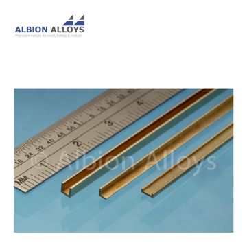 Albion Alloys Brass C-beam - 1 x 1.5 x 1 mm (CC1)