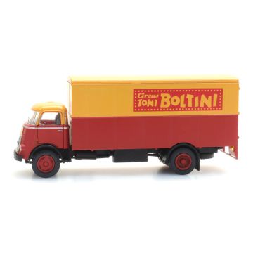 Artitec DAF cab '64, box van "Circus Boltini" - plastic model, painted - H0 / 1:87 (AR487.032.14)
