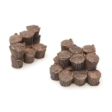 Artitec Cargo: fishing baskets (26 x 21 mm + 26 x 16 mm) - ready-made, painted - H0 / 1:87 (AR28.119)