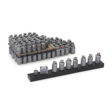 Artitec Cargo: milk churns (52mm x 22 mm) - ready-made, painted - H0 / 1:87 (AR487.801.80)