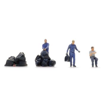 Artitec Bin men blue overall - ready-made, painted - H0 / 1:87 (AR5870020)