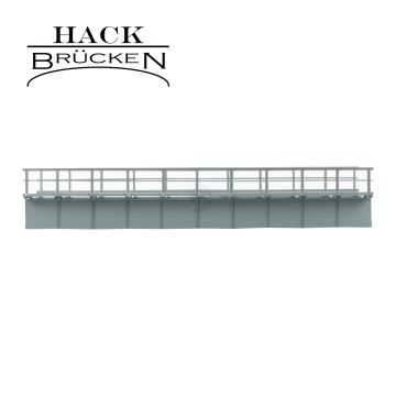 Hack Brücken Plate girder bridge - Single track T036 - Grey - 36cm - H0 / 1:87 (60050)