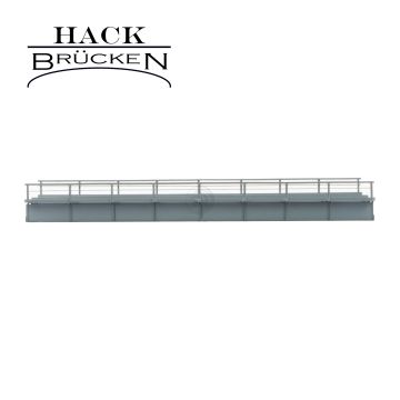 Hack Brücken Plate girder bridge - 2 track T30-2 - Grey - 30cm - H0 / 1:87 (12220)