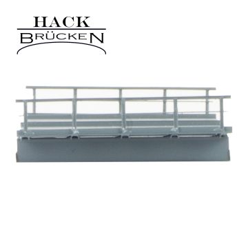 Hack Brücken Straight element - 2 track G94-2 - Grey - 94mm - H0 / 1:87 (16310)