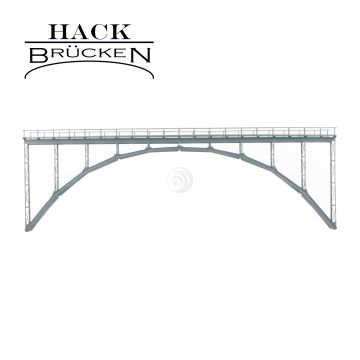 Hack Brücken High arch bridge - Single track HK60 - Grey - 60cm - H0 / 1:87 (15150)