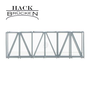 Hack Brücken Truss Girder Bridge - Single track K21R - Grey - 21cm - H0 / 1:87 (11100)