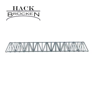Hack Brücken Truss Girder Bridge - Single track K81 - Grey - 81cm - H0 / 1:87 (11600)