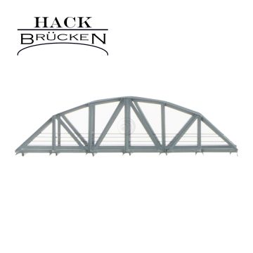 Hack Brücken Pratt Truss Bridge - Single track VB18 - Grey - 18cm - H0 / 1:87 (10350)