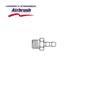 Harder & Steenbeck Schlauchanschluss G 1/8" AG, mit Schlauchnippel für Schlauch 4mm  (104563)