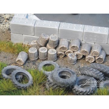 Juweela Alte Holzfässer donker - 44x - H0 / 1:87 (JW28340)