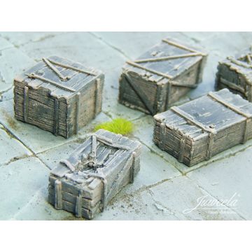 Juweela Old wooden boxes large - dark - 5x - 0 / 1:43,5 (JW24191)
