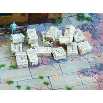 Juweela Old wooden boxes - Light - 16x - H0 / 1:87 (JW28303)