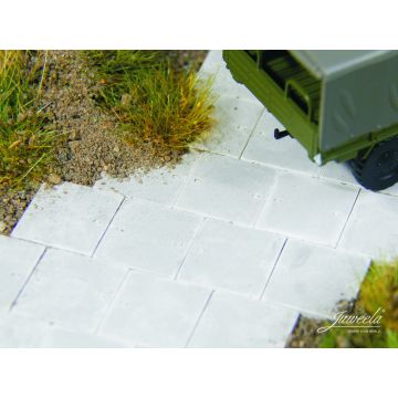 Juweela Concrete street plates w/ hanging hooks - 140x - H0 / 1:87 (JW28256)