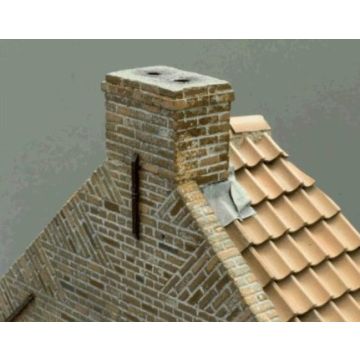 Juweela ROOF TILES HOLLOW BRICKS - OLD RED - 1.14 x 0.60 x 0.07 cm - 1:32 / 1:35 (JW23271)