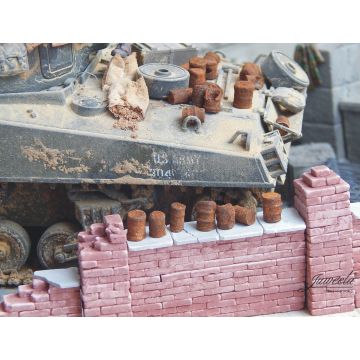 Juweela OLD TIN DRUMS - RUSTY -  - 1:35 (JW23398)