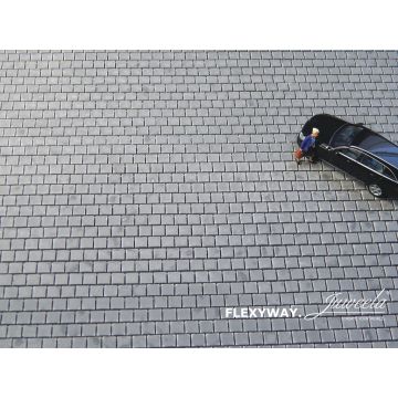 Juweela  FLEXYWAY plates 40x40  - Dark grey - 2 Segm. - H0 / 1:87 (JW28282)