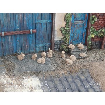 Juweela RABBITS - BROWN -  - 1:32 / 1:35 (JW23370)