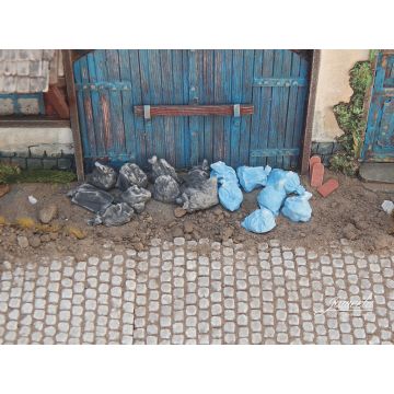 Juweela GARBAGE BAGS - BLACK + BLUE -  - 1:32 / 1:35 (JW23397)