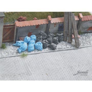 Juweela Bags (garbage/transport) - black+blue - 10x + 10x - 0 / 1:43,5 (JW24188)