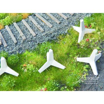 Juweela Concrete hedgehogs AT obstacles - 4x - H0 / 1:87 (JW28315)