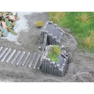 Juweela buffer stop - wood - 6x - TT / 1:120 (JW21265)