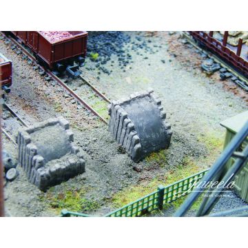 Juweela railway buffer stop wooden thresholds - wood - 2 x - N / 1:160 (JW21616)