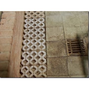 Juweela GRASS PAVERS  - GREY - 1.88 x 1.25 x 0.31 cm - 1:32 / 1:35 (JW23277)