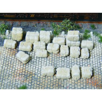 Juweela bales of raw material - Beige - 20x - H0 / 1:87 (JW28327)