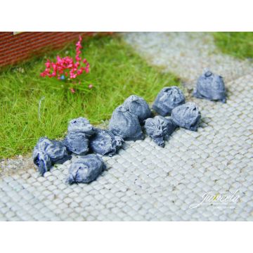 Juweela Bags (garbage/transport) - Anthracite - 50x - H0 / 1:87 (JW28316)