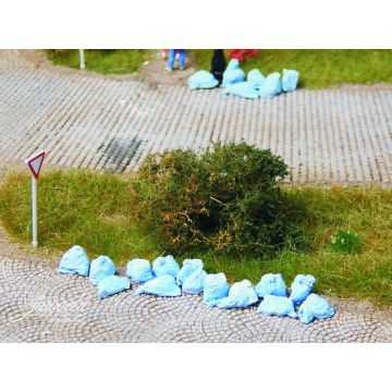 Juweela Bags (garbage/transport) - Blue - 50x - H0 / 1:87 (JW28318)