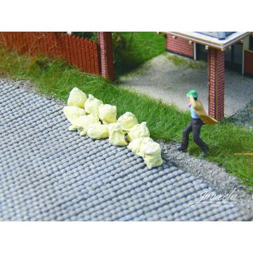 Juweela Bags (garbage/transport) - Yellow - 100x - H0 / 1:87 (JW28321)