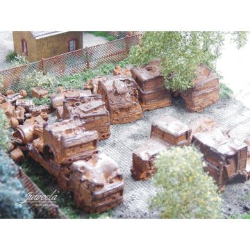 Juweela Scrap trucks - Rusty - 3x - H0 / 1:87 (JW28202)