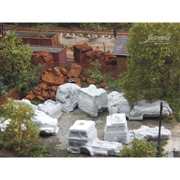 Juweela Scrap trucks - Rusty - 3x - H0 / 1:87 (JW28203)
