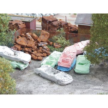 Juweela Scrap cars - Colored - 6x - H0 / 1:87 (JW28180)