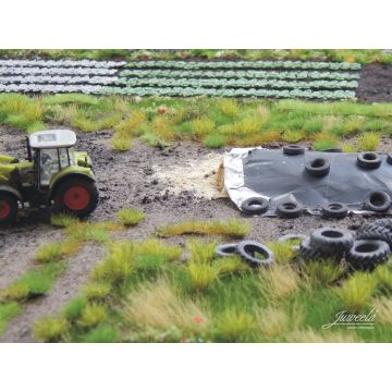 Juweela Silage pile green, w/ tyres and foil - 3x - H0 / 1:87 (JW28233)