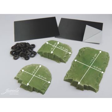 Juweela Silage pile brown, w/ tyres and foil - Brown - 3x - H0 / 1:87 (JW28239)