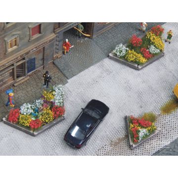 Juweela Road plant box wood, assortment - 5+5x - H0 / 1:87 (JW28244)