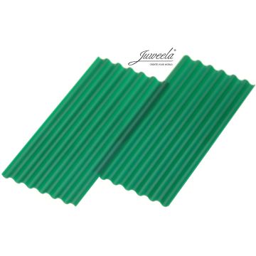 Juweela corrugated iron sheeting fibre cement - dark green - 7.81 x 3.44 x 0.07 cm - 1:32 / 1:35 (JW23292)