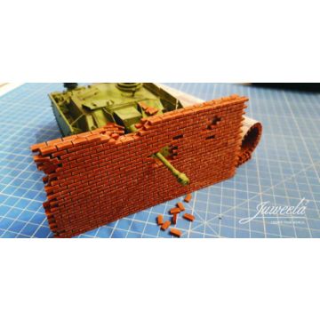 Juweela BRICK WALL FLEXYWAY - "BRICK WALL DARK BRICK-RED" - 14.00 x 23.50 x 0.30 cm - 1:32 / 1:35 (JW23409)