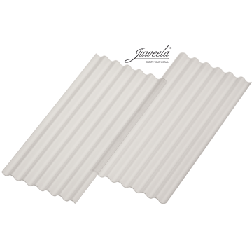 Juweela corrugated iron sheeting fibre cement - opal - 7.81 x 3.44 x 0.07 cm - 1:32 / 1:35 (JW23247)