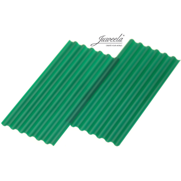 Juweela corrugated iron sheeting fibre cement - dark green - 7.81 x 3.44 x 0.07 cm - 1:32 / 1:35 (JW23256)