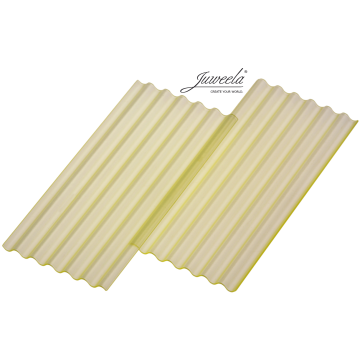 Juweela corrugated iron sheeting fibre cement - yellow transparent - 7.81 x 3.44 x 0.07 cm - 1:32 / 1:35 (JW23273)