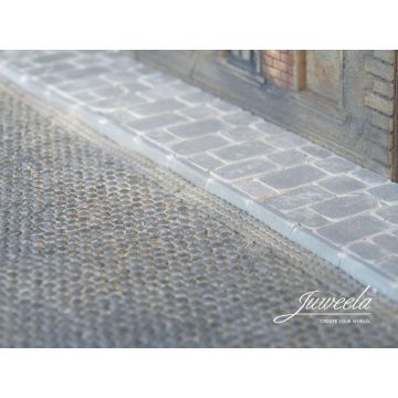 Juweela PFLASTER KLEINPFLASTER RINNE GEHWEG - 310mm x 85mm x 1mm - H0 / 1:87 (JW28369)