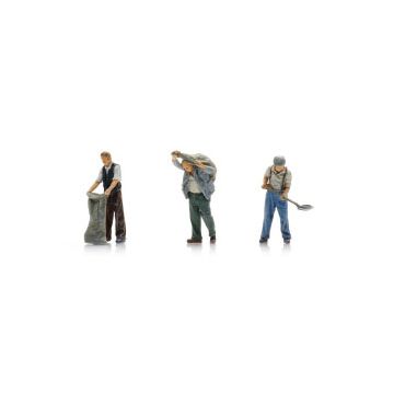 Artitec Coal merchant and porters (3x) - H0 / 1:87 (AR5870113)