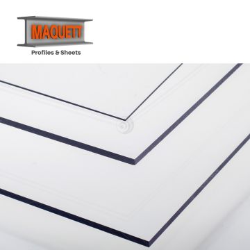 Maquett PVC sheet - Clear - 194x320x0.40mm (602-03)