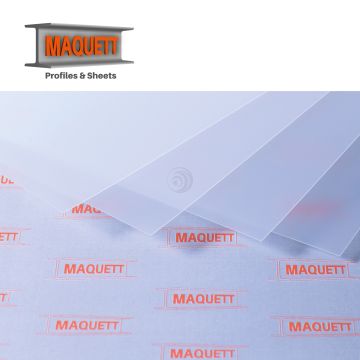Maquett PVC sheet - White - 194x320x0.28mm (609-01)