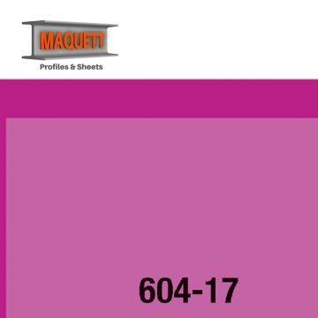 Maquett PVC sheet - Foil - Clear Pink - 194x320x0,10mm (604-17)
