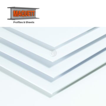 Maquett PVC sheet - Foam - White - 194x320x1,00mm (605-00)