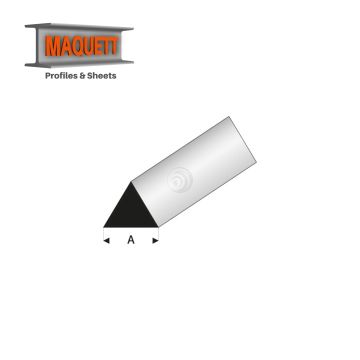 Maquett Styrene Profiles - Triangle 60    - Length: 330mm - White - 7,0mm/0.275 (404-57-3-v)